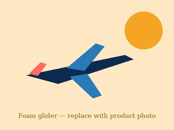 Foam glider plane toy