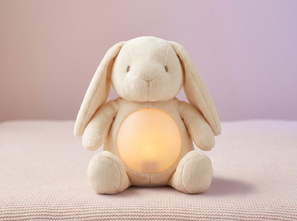 Soft silicone rechargeable night light with warm glow and lanyard